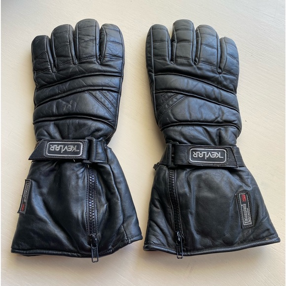 Kevlar Leather Insulate Motorcycle Gloves Size XL - Picture 1 of 9